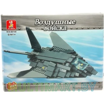 Конструктор Sluban M38-B0108 Бомбардировщик F-117